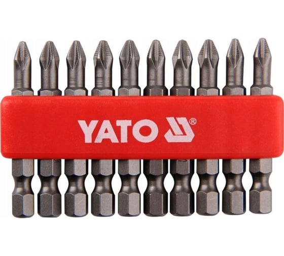 Бита крестовая PН2, 1/4, 50 мм, 10 шт YATO YT-0478