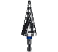 Сверло ступенчатое Зубр BLACK FORCE 6-30 мм, 13 ступеней, винтовая проточка, ПРОФЕССИОНАЛ 29671-6-30-13