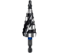 Сверло ступенчатое Зубр BLACK FORCE 4-20 мм, 9 ступеней, винтовая проточка, ПРОФЕССИОНАЛ 29671-4-20-9