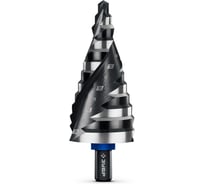 Сверло ступенчатое Зубр BLACK FORCE 6-38 мм, 12 ступеней, винтовая проточка, ПРОФЕССИОНАЛ 29671-6-38-12