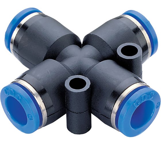 Фитинг крестообразный пластиковый 4 мм CDC Pneumatics PZA 04 1