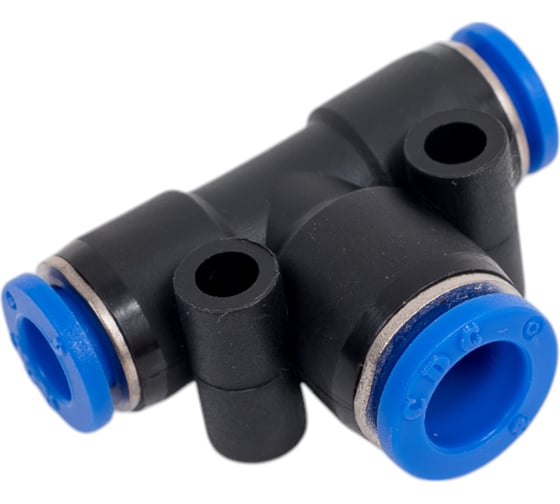 Фитинг Т-образный пластиковый 6 мм на 8 мм CDC Pneumatics PGT 0608N 1