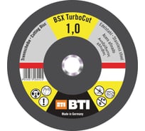 Круг отрезной BTI BSX TurboCut Inox 115х1х22.2 мм, 5 шт 90191425