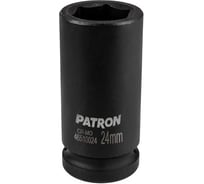 Головка шестигранная ударная глубокая Patron 24мм, 3/4" P-46510024(65101)