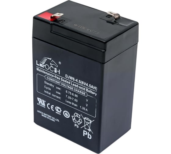 Аккумулятор для ИБП Leoch DJW6-4.5 6В, 4.5 Ач УТ-00001259