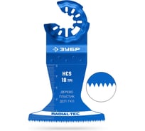 Полотно пильное ЗУБР HCS 65x50 мм, 18TPI, чистый рез: дерево, пластик, ДСП, ГКЛ 15571-65-50