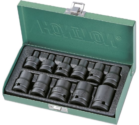 Набор торцевых головок HONITON IES4011M E-TORX 1/2, 11 предметов В0000000199908 1