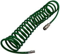 Шланг спиральный зеленый с быстросъемным соединением BlackWeld 5х8мм, 10м 150112