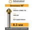 Зенковка Advancetool ц/х 90 8.3мм HSS 4341 (Р6М5) TIN ГОСТ 14953-80 ADT-ЗЦХ83Т904341 3