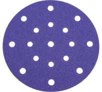 Круг абразивный AUTOP Professional 90/150 зерно 60, 150мм, 17 отв, фиолетовый, 50 шт ATP-AM90/150-60/V