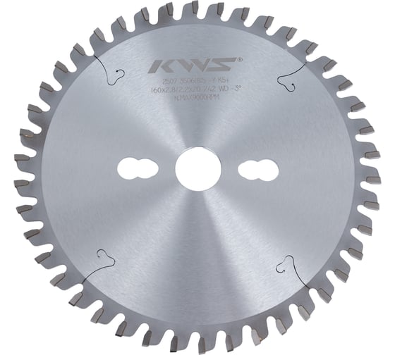 Диск пильный для обработки оргстекла и пластика KWS 160х20х2.8/2.2, 42T WD α-3 β15+45 K5+ TFKZ00081 1
