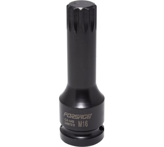 Головка-бита SPLINE ударная Forsage M16, 1/2" F-24807816(47607)