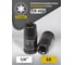 Головка Е-профиль ударная Forsage E8, 1/4" F-24608(47992) 2