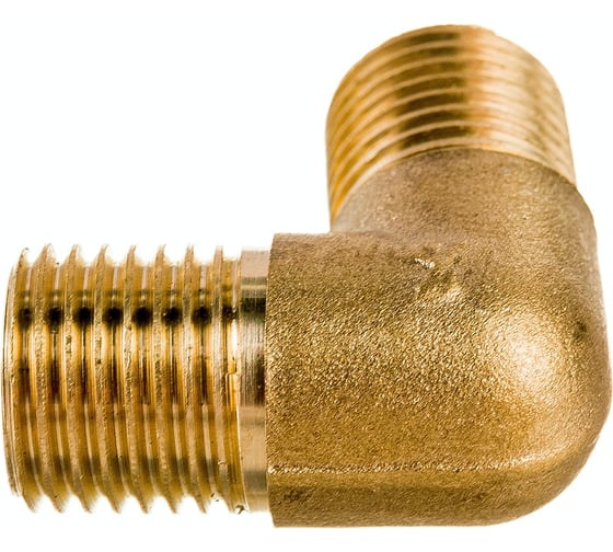 Уголок латунь резьба наружная 1/4" для компрессора Pegas pneumatic 4309