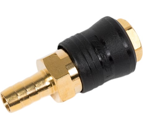 Быстроразъем пневматический с клапаном - елочка 10 мм Forsage F-SE6-3SH(14919)