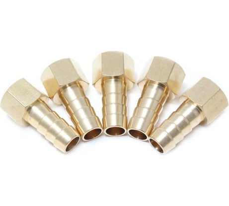 Штуцер пневматический внутренняя резьба 1/4" - елочка 10 мм, 5 шт Forsage 26075 F-FFH04/06K