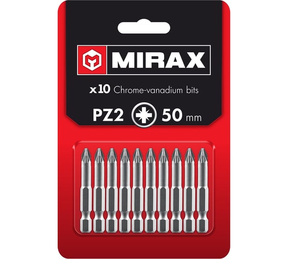 Биты MIRAX PZ 2, 50 мм, 10 шт 26273-2-50-10 1