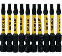 Бита магнитная Skole (BT2) 10 шт, T15-50, сталь S2 оригинал BT2-T1550