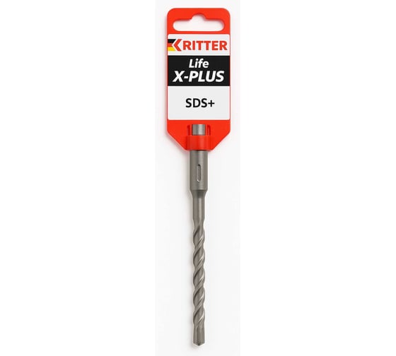 Бур RITTER SDS+ Life X-Plus 6х100/160 (Х-образная увеличенная твердосплавная напайка YG9, 4 резца) 10406160 1