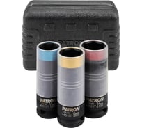 Головки ударные глубокие тонкостенные Patron набор 3 предмета 1/2 (17, 19, 21мм) P-4035(65900)