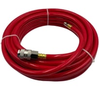 Шланг Pegas pneumatic резиновый армированный красный с быстр. соед. профи 15m 6-12mm 4970