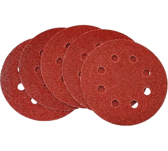 Шлифовальный круг на липучке перфорированный HEADROCK 125 мм, Р240, 100 шт 510-010-125240 1