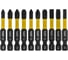 Набор торсионных магнитных бит WURZ 50мм, PH1,PH2(2),PH3,PZ1,PZ2,PZ3,T30,SL5.5,H4, 10шт/бл 4201PC 1