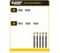 Набор торсионных магнитных бит WURZ 100мм, (PH1,PH2,PZ1,PZ2,PZ3), 5шт/упак 4264 6