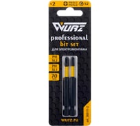 Набор магнитных бит WURZ 70мм для электрика PH/SL1 и PH/SL2, 2шт/бл 360111-2