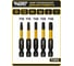 Набор торсионных магнитных бит WURZ 50мм, TORX (T10,T15,T20,T25,T30), 5шт/упак 4265 3