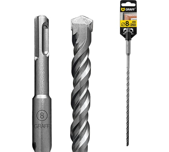Сверло по бетону GRAFF 8x200x260 SDS-plus 6208260 1
