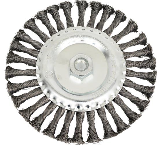 Щетка-крацовка плоская (175 мм; M14; крученая проволока) для УШМ Orientcraft WHBM14175738 1