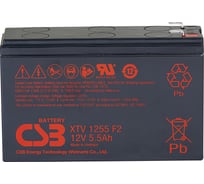 Аккумуляторная батарея CSB XTV1255 F2 12В 5,5 Ач УТ-00000190