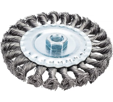 Щетка-крацовка плоская (125 мм; M14; крученая проволока) для УШМ Orientcraft WHBM14125531