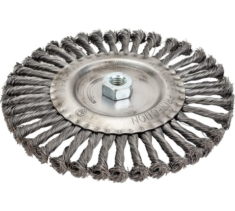 Щетка крацовка дисковая (200 мм; М14; стальная проволока) для УШМ Orientcraft WHBM14200840
