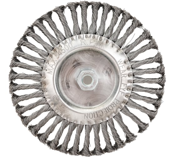 Щетка крацовка дисковая (200 мм; М14; стальная проволока) для УШМ Orientcraft WHBM14200840