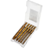 Набор сверл по стеклу и керамике KRANZ сухое сверление 4-10 мм 5 шт пластиковый кейс KR-91-0653