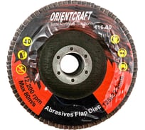 Диск лепестковый торцевой по металлу (10 шт; 125x22.2 мм; P40) Orientcraft OCF1252240