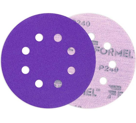 Диск CERAMIC PLUS FORMEL 125 мм, 8 отв., Р240 (упак 50 шт) 93823125240 1