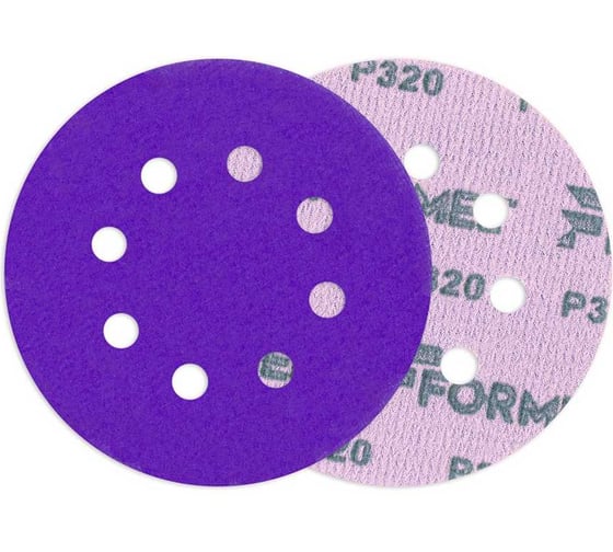Диск CERAMIC PLUS FORMEL 125 мм, 8 отв., Р320 (упак 50 шт) 93823125320 1
