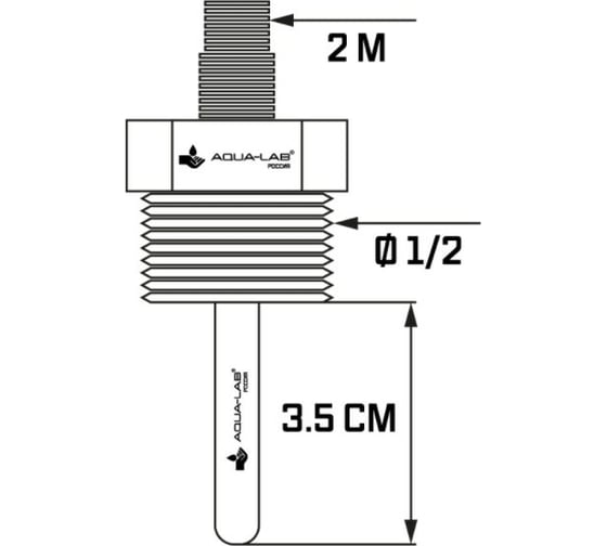 Термодатчик 1/2 (-200 до +450°C) AQUA-LAB AQ-PT1000