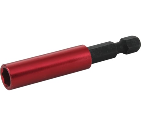 Адаптер для бит магнитный (75 мм; 1/4; красный; алюминий) Novocraft BH075AR14001