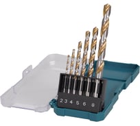 Набор сверл по металлу Makita HSS-G, канавка напыление TIN, 6 шт.: 2,3,4,5,6,8 мм D-77241