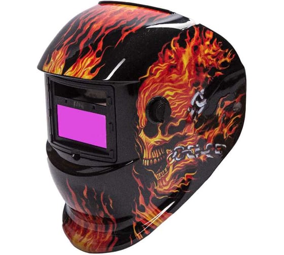Маска сварочная PLAZWELD Огненный череп (Welding Mask) PWE003 1