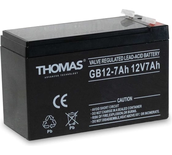 Аккумуляторная батарея THOMAS GB 12-7Ah, Вьетнам GB12-7(Thomas) 1