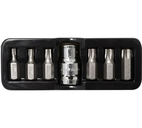 Набор бит TORX с битодержателем (6 шт; 1/2"; 30 мм; Т25/Т30/Т40/Т45/Т50/Т55) в ложементе Forsage 27202 F-4074 1