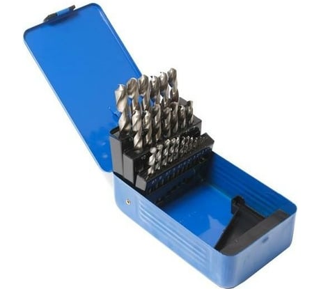 Набор сверл по металлу (25 шт; 1-13 мм; HSS 4241) в  футляре Forsage 29863 F-924U25