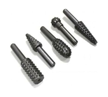 Набор шарошек металлических разнопрофильных по пластику и дереву (5 шт; хвостовик 6 мм) в блистере Forsage 48474 F-61712