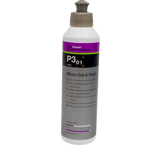 Финишная паста Micro Cut Finish P3.01 404250 с воском карнаубы 250 мл Koch Chemie 019422