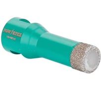 Коронка алмазная Powertex Super Hard, М14, с техническим воском 16х35 мм для дрели и УШМ по плитке 3A2218